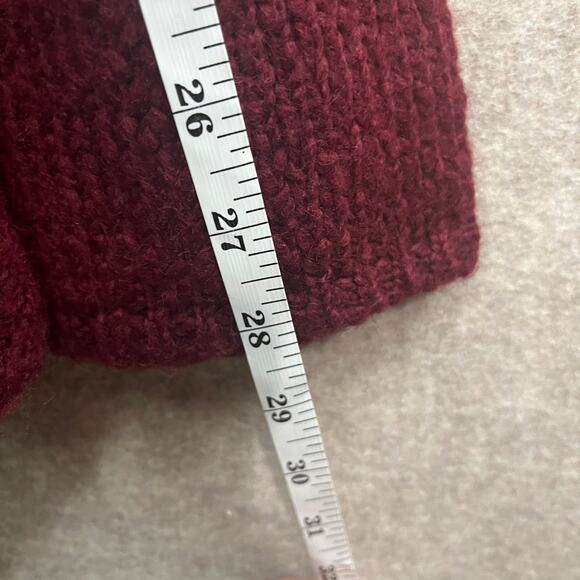 Free People Maroon Knit Button Cardigan Size Medium - Picture 8 of 10
